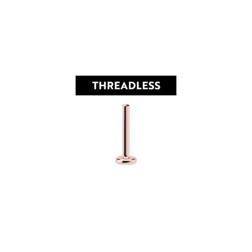 Rose Gold Titanium Threadless Labret Post 20 GA