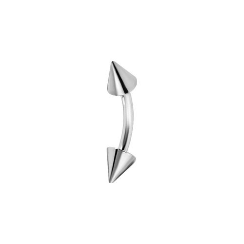 Surgical Steel Eyebrow Bar with Spikes