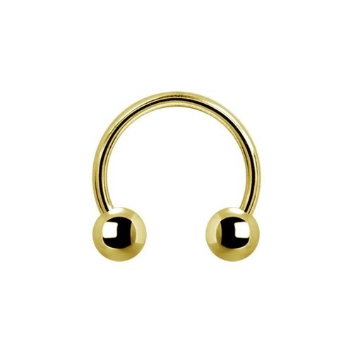 Gold Steel Nipple Ring 14 Gauge - 10mm
