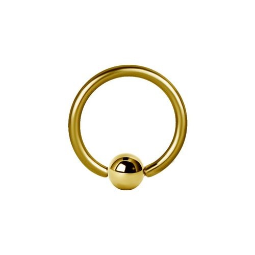 Gold Steel Fixed Ball Continuous Ring