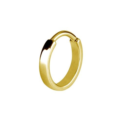 Gold Steel Flat Hinged Conch Ring
