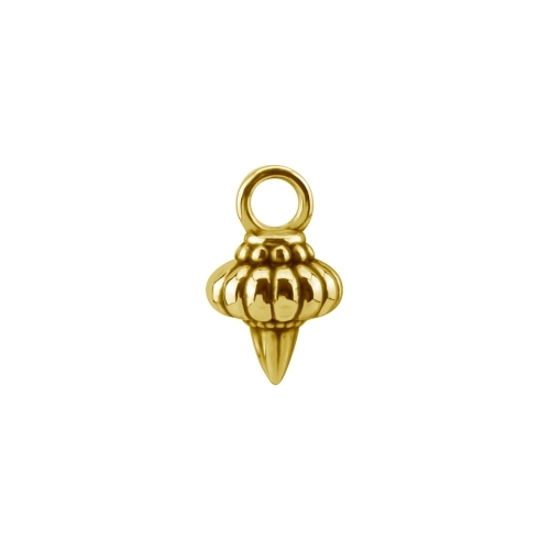 Gold Steel Lantern Jewellery Charm