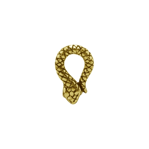 Gold Steel Snake Jewellery Charm