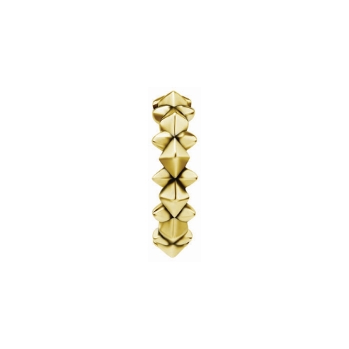 Gold Steel Hinged Ring - Pyramids and Spikes