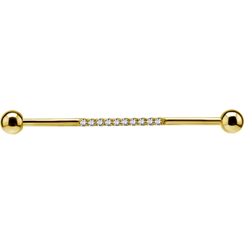 Gold Steel Industrial Bar - Cubic Zirconia