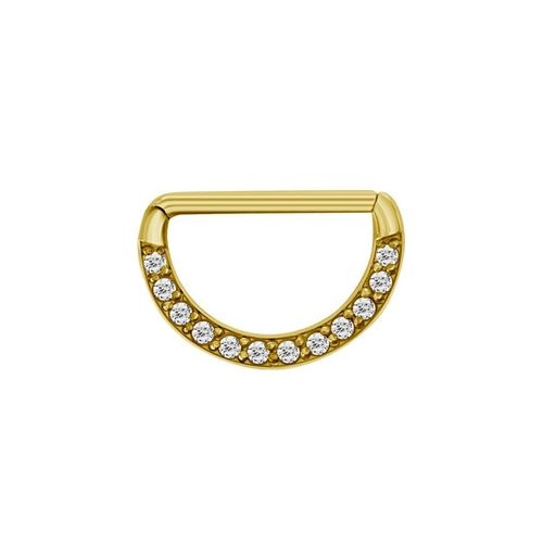 Gold Steel Nipple Clicker Shield