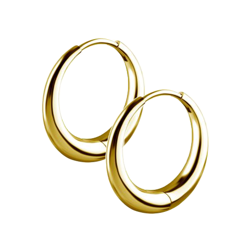 Gold Nickel Free Cobalt Chrome Hoop Earrings