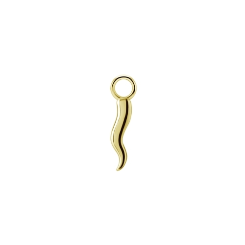 Gold Nickel Free Cobalt Chrome Chilli Jewellery Charm