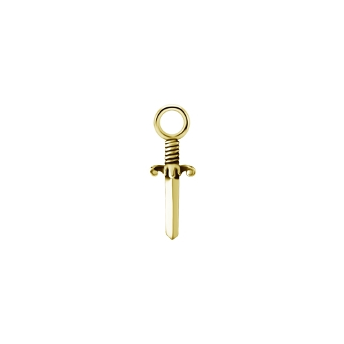Gold Nickel Free Cobalt Chrome Dagger Jewellery Charm
