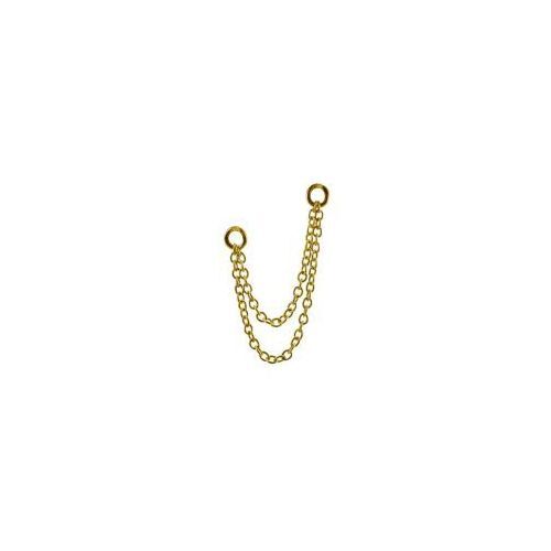 Gold Steel Connection Chains for Hinged Rings 3cm Long