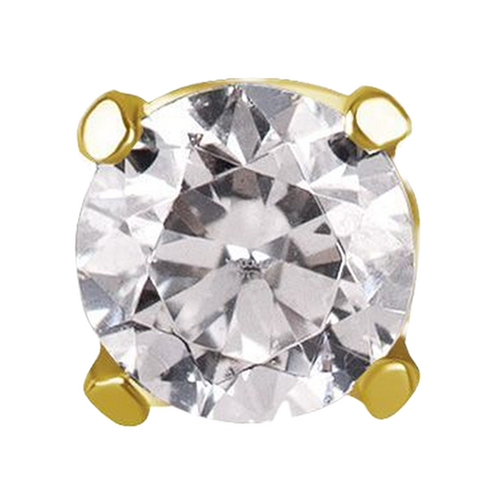 Gold Steel - Premium Zirconia (Type R) Internal Thread Labret Attachment