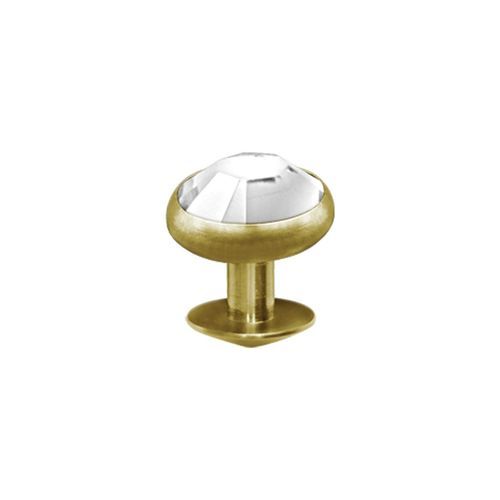 Gold Titanium Dermal Skin Diver - Crystal