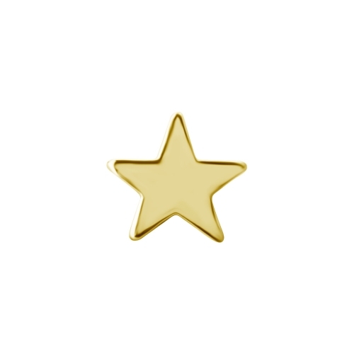 Gold Titanium Attachment for (Type S) Internal Thread Labret - Star