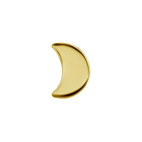 Gold Titanium Attachment for (Type S) Internal Thread Labret - Moon
