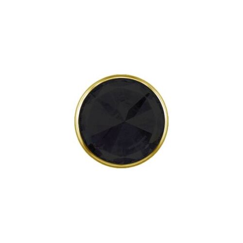 Gold Titanium - Inverted Black Premium Zirconia (Type R) Internal Thread Labret Attachment
