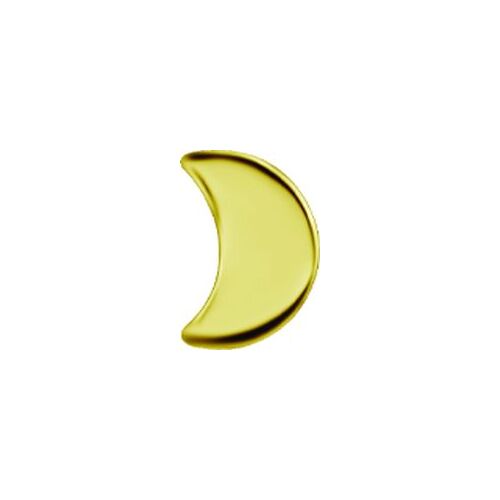 Gold Titanium - Moon (Type R) Internal Thread Labret Attachment