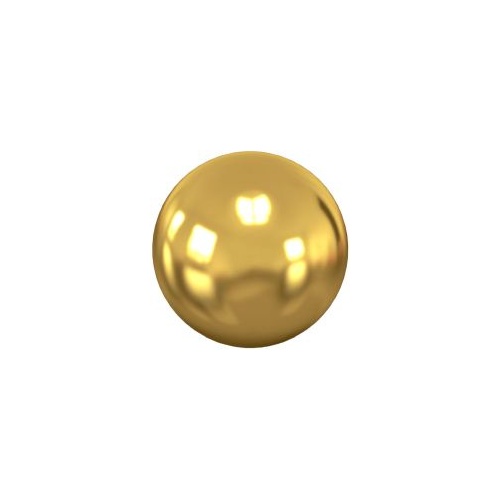 Gold Titanium - Ball (Type-R) Internal Thread Labret Attachment