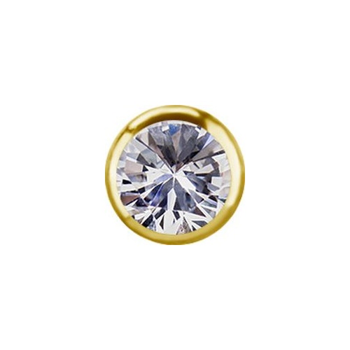 Gold Titanium - Premium Zirconia (Type R) Internal Thread Labret Attachment