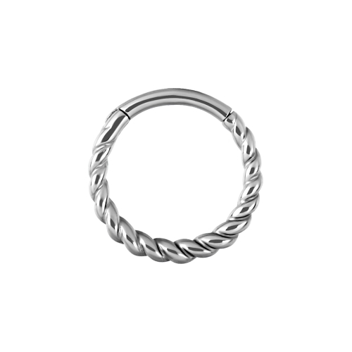 Surgical Steel Conch Ring - Twisted Rope