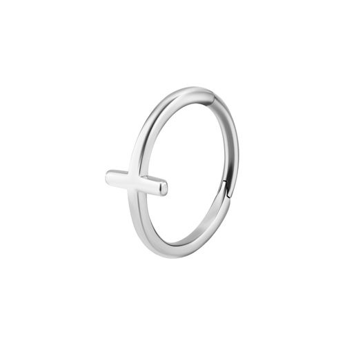 Surgical Steel Conch Ring - Cross 16 Gauge - 11mm