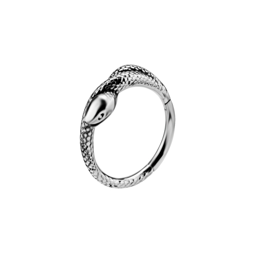 Surgical Steel Hinged Conch Ring - Snake