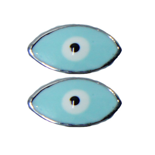 Silver Palladium - Light Blue Evil Eye