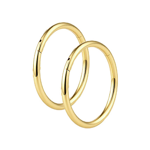 14K Gold Sleeper Earrings 18 Gauge - Pair