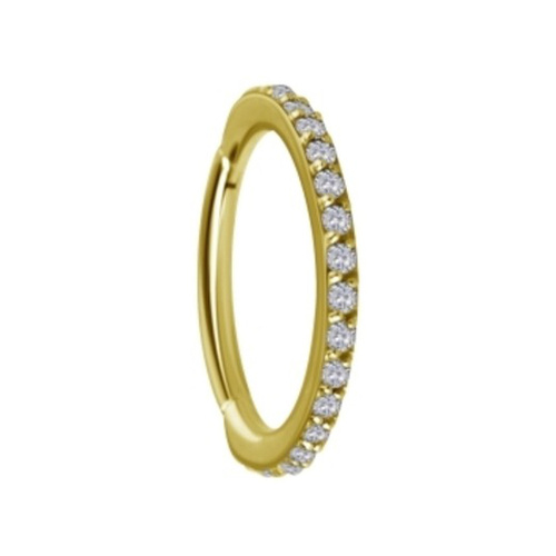 14K Gold Hinged Ring - Lab Created Diamonds