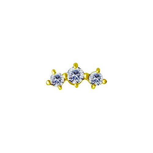 Gold Steel - Crescent - 9mm (Type R) Internal Thread Labret Attachment