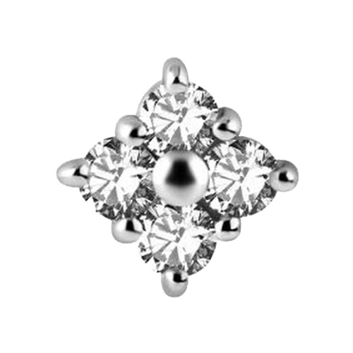 Surgical Steel - Round Pointed Star - 7mm (Type R) Internal Thread Labret Attachment