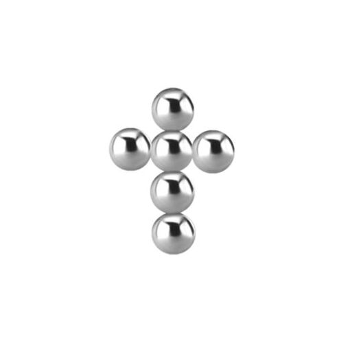 Titanium - Cross Cluster - 4mm (Type R) Internal Thread Labret Attachment