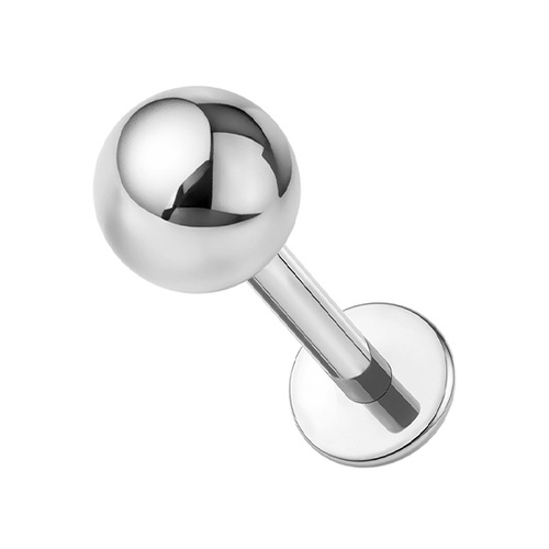 Titanium 3mm Ball - Threadless 18G - 7mm Flatback Stud