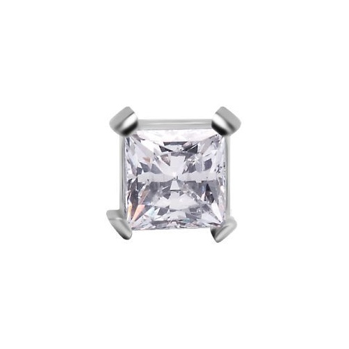 Titanium - Square Premium Zirconia - 4mm Threadless Attachment