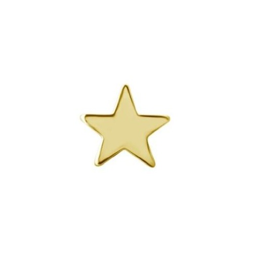 Gold Titanium - Star - 4mm Threadless Attachment