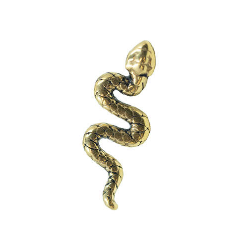 Gold Steel - Snake - 12mm Threadless Attachment