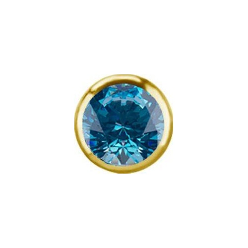 Gold Titanium - Aqua Premium Zirconia - 2.35mm Threadless Attachment