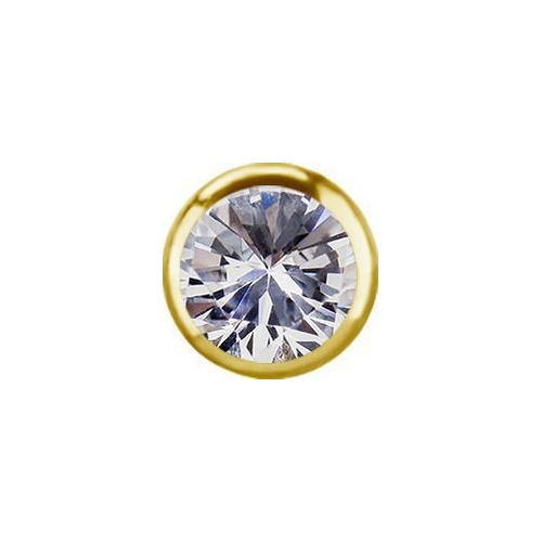 Gold Titanium - Premium Zirconia - 4mm - Threadless Attachment