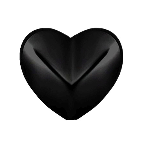 Black Steel - Faceted Heart Threadless Attachment