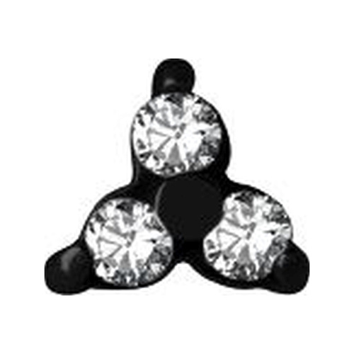 Black Steel - Premium Zirconia Trinity - 3.5mm Threadless Attachment