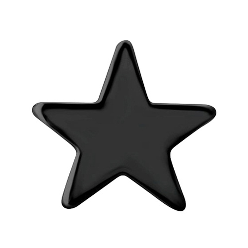 Black Titanium - Star - 3mm Threadless Attachment
