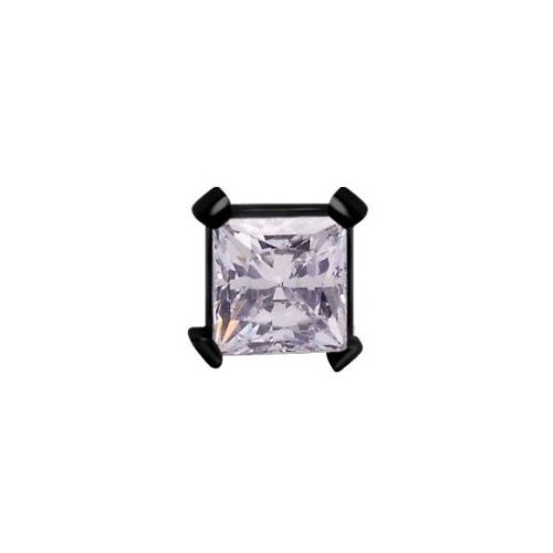 Black Titanium - Premium Zirconia Square - 4mm Threadless Attachment
