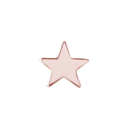 Rose Gold Titanium  - Star - 3mm Threadless Attachment