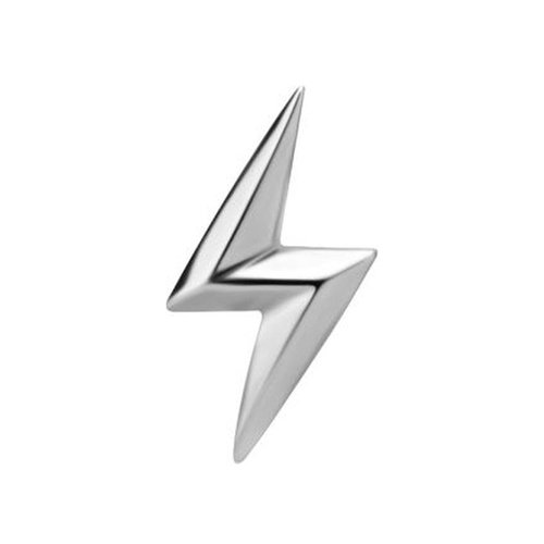 Surgical Steel - Lightning Bolt - 5mm Threadless Attachment