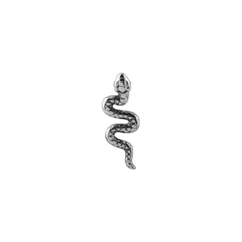 Surgical Steel - Snake - 12mm Threadless Attachment