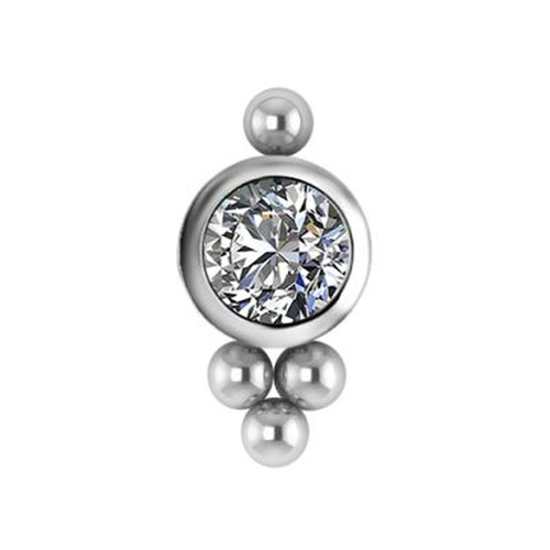 Titanium - Premium Zirconia - Ball Cluster - 5mm Threadless Attachment