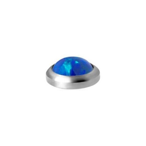 Titanium - Lab Created Sapphire Black Opal - 3mm Threadless Attachment