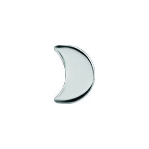 Titanium - Moon - 4mm - Threadless Attachment