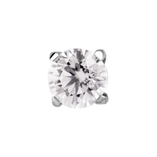 Titanium - Round Claw Set Premium Zirconia - 2mm - Threadless Attachment