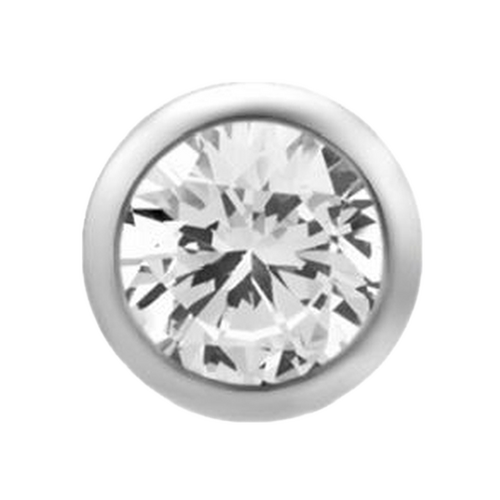 Titanium - Premium Zirconia Cubic Disc - 4mm Threadless Attachment
