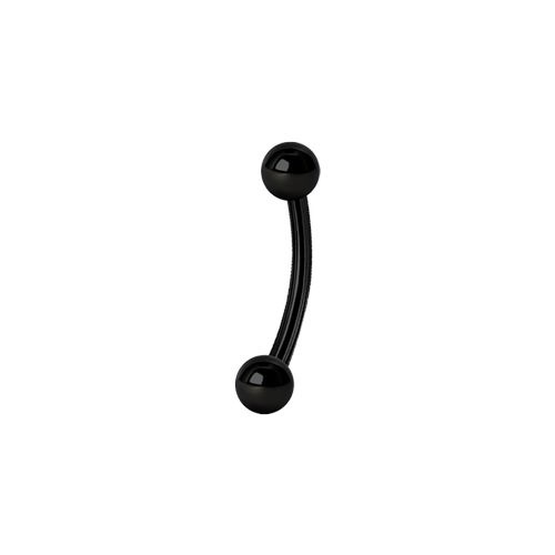 Black Steel Micro Banana Barbell